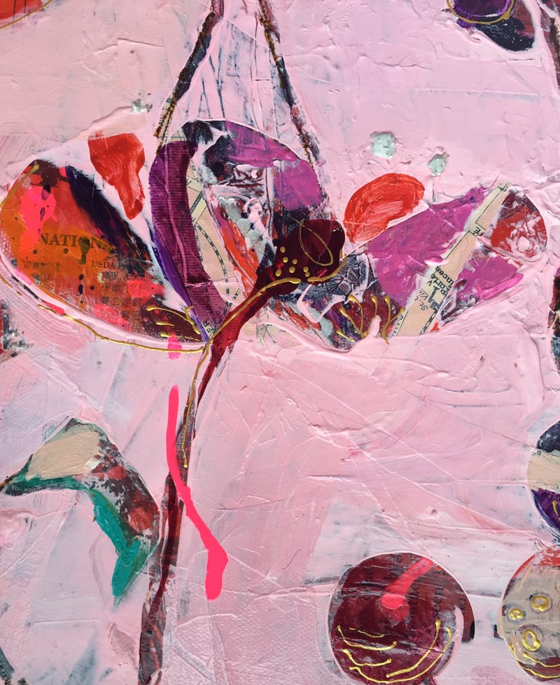 "Wild in the Woods", 30" x 24", mixed media on canvas, ©Kellie Day, available