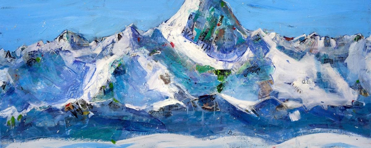 Mt Wilson Peak in Telluride Colorado - painting by Kellie Day