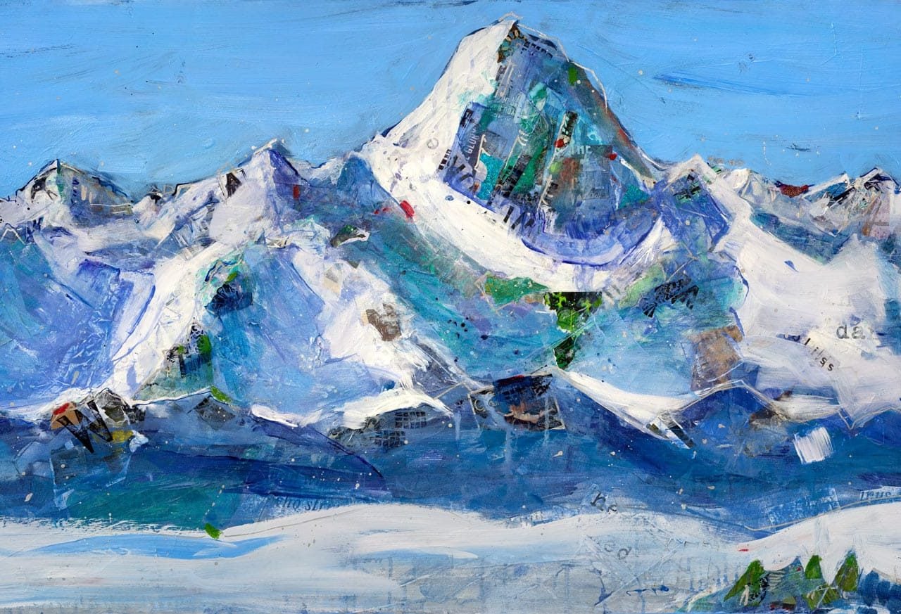 Mt Wilson Peak in Telluride Colorado - painting by Kellie Day