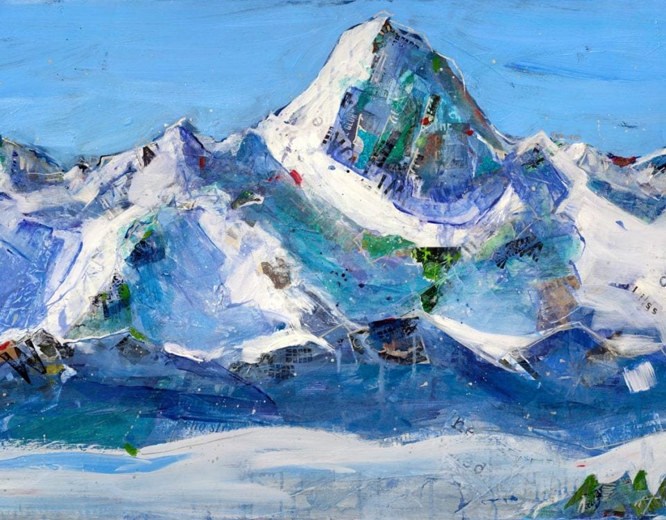 Mt Wilson Peak in Telluride Colorado - painting by Kellie Day