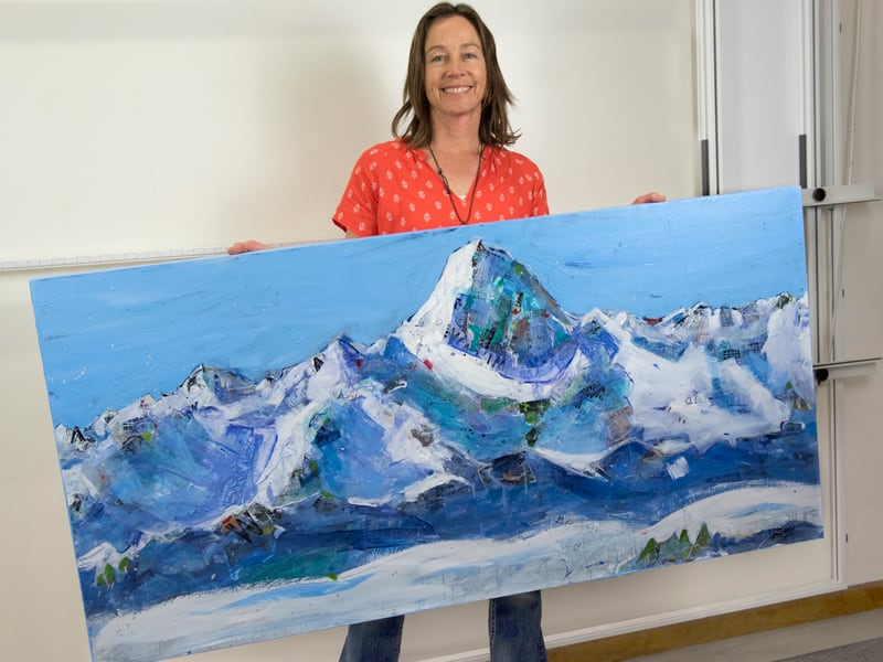 mixed media painting commissions by kellie day