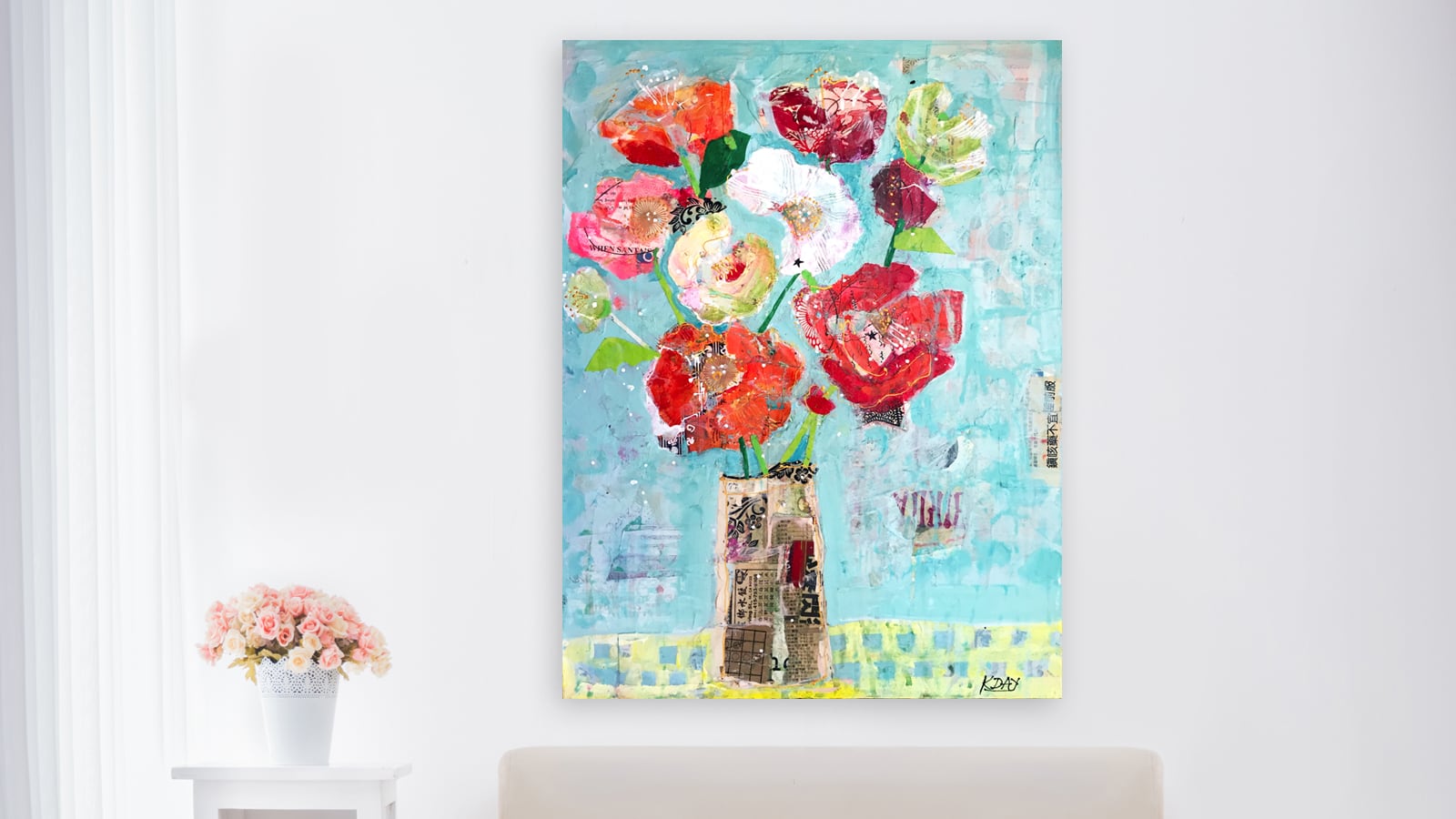 Jersey Queen, 18" x 24", mixed media on canvas, ©Kellie Day, available