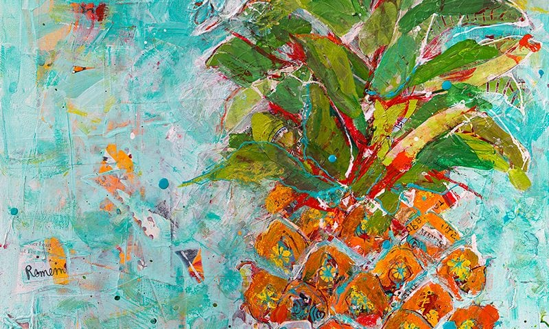 Mixed media Pineapple ©Kellie Day