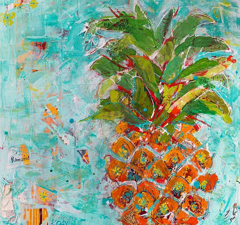 Mixed media Pineapple ©Kellie Day
