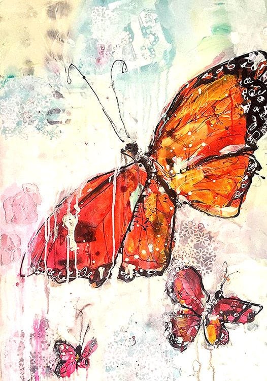 Dazzle, 24" x 36", mixed media on canvas ©Kellie Day