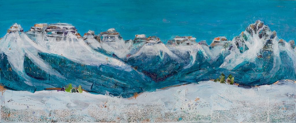painting of the Sneffels ridge of the San Juan Mountains by Kellie Day