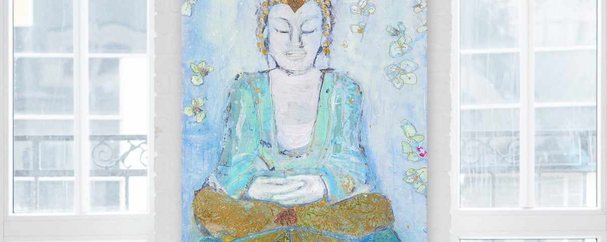 BUddha painting by Kellie Day,