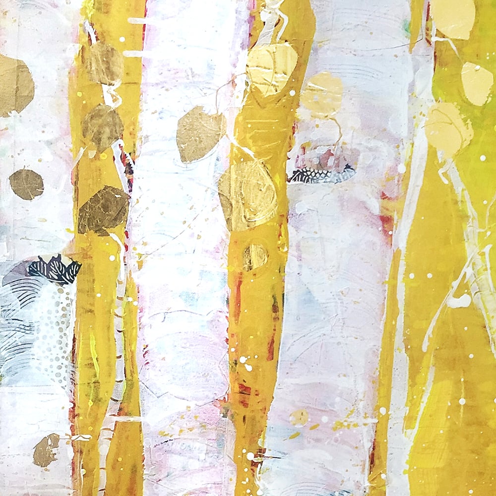 Gold Everywhere, 30" x 40", gold aspen leaves ©Kellie Day, $1800