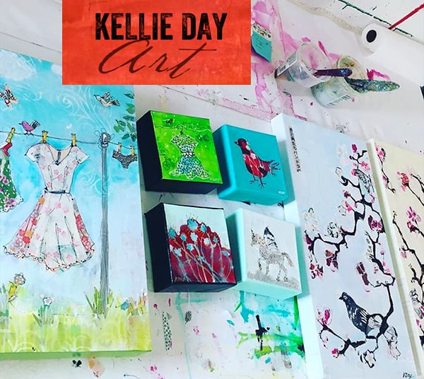 kellie day art - getting ready for a show