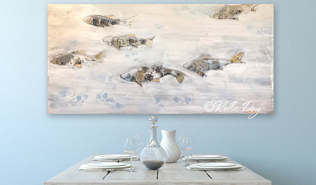 In the Flow fish painting © Kellie Day