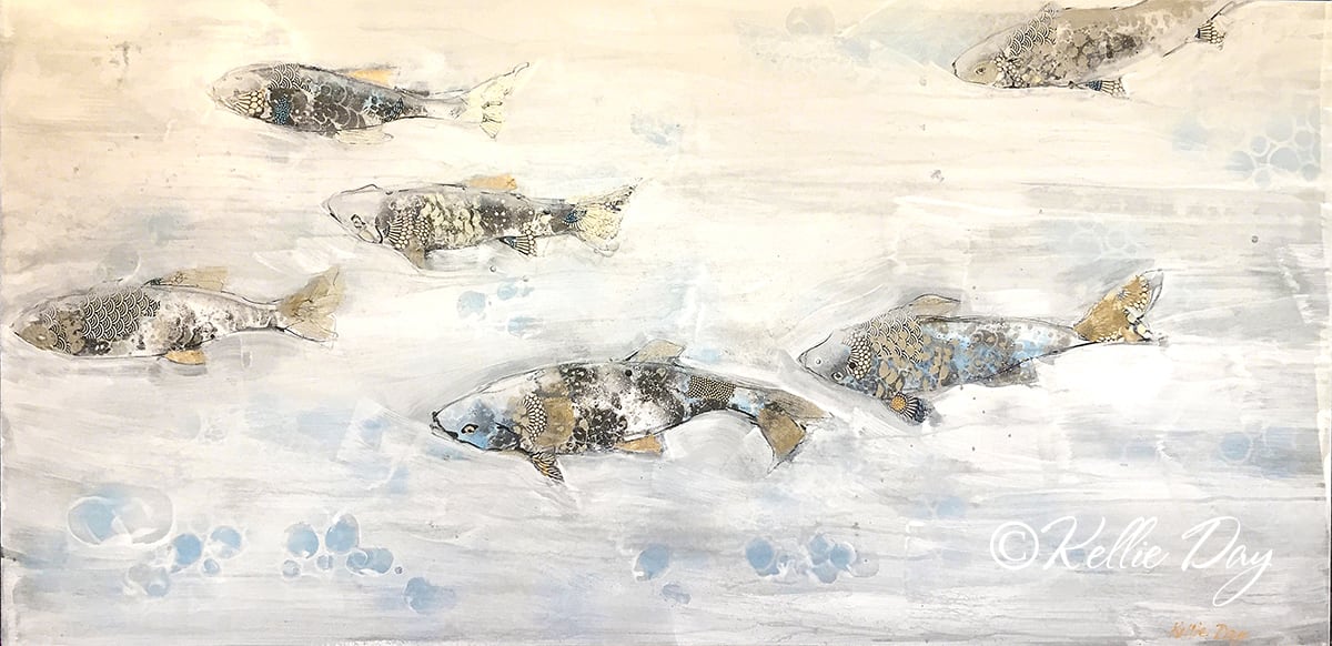 In the Flow fish painting © Kellie Day