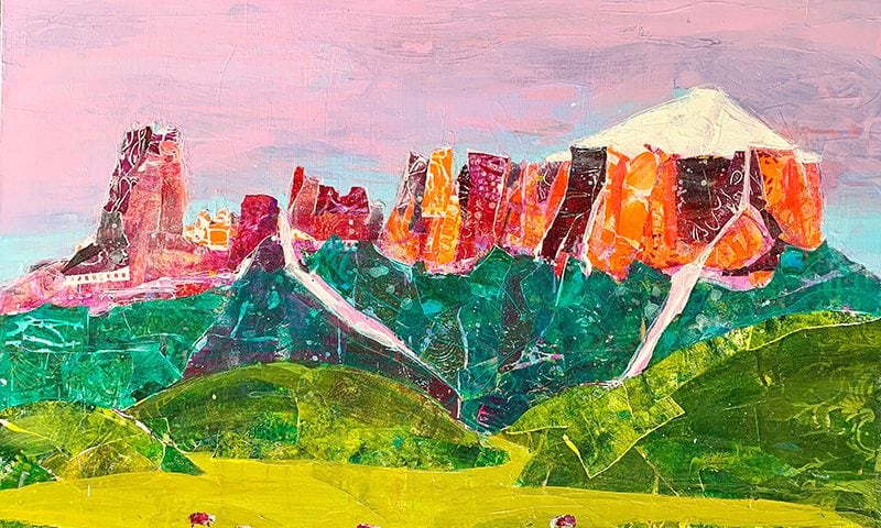 Cimarron alpenglow in Ridgway Colorado by Kellie Day