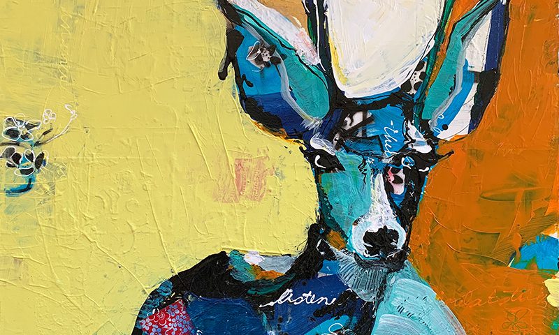 deer painting by kellie day in acrylic