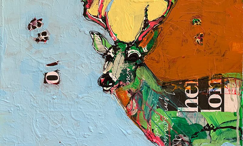 deer painting by kellie day in acrylic