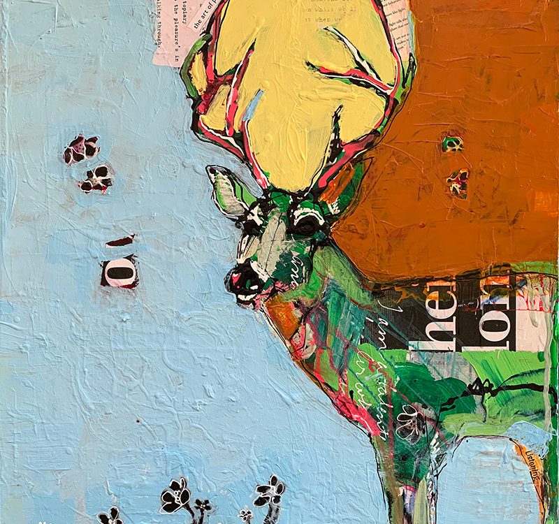 deer painting by kellie day in acrylic