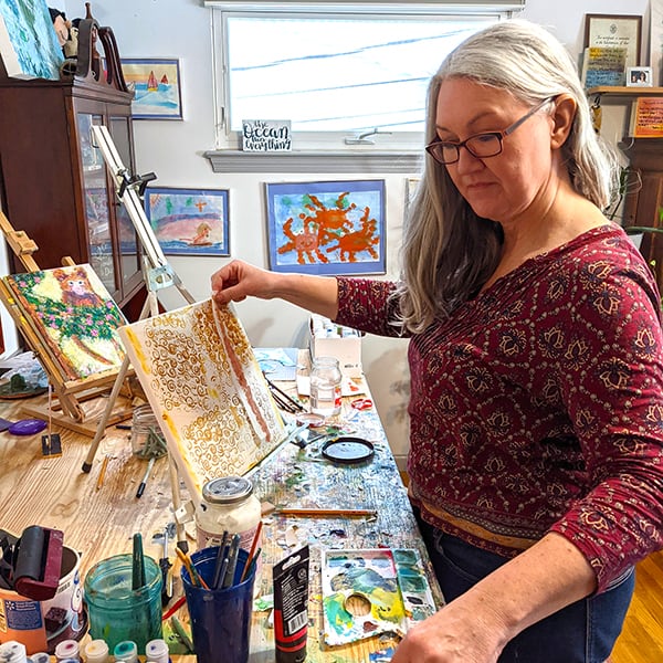 Mary painting again after taking Kellie Day art mentoring program.jpg