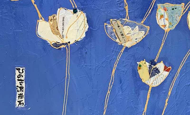 detail of mixed media tulips ©Kellie Day