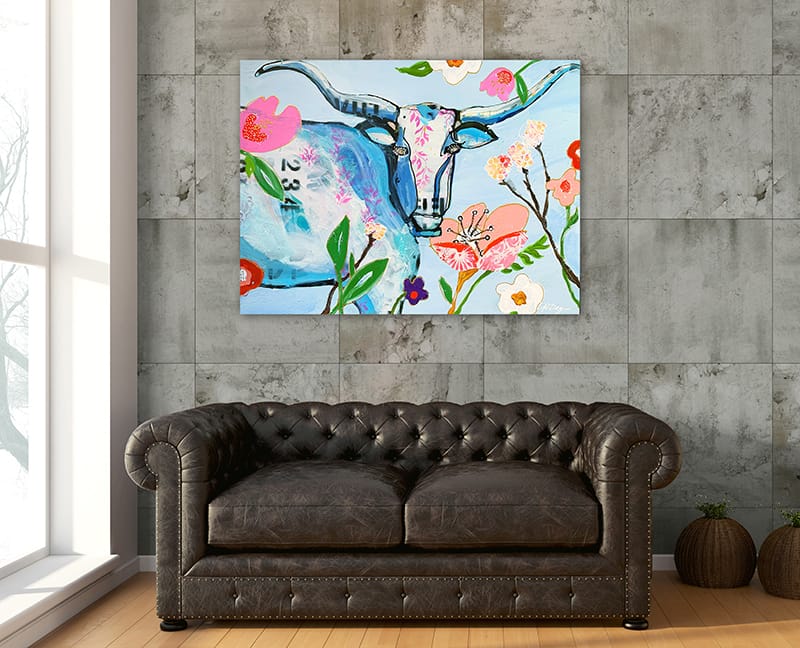 euphoric texas longhorn painting by kellie day