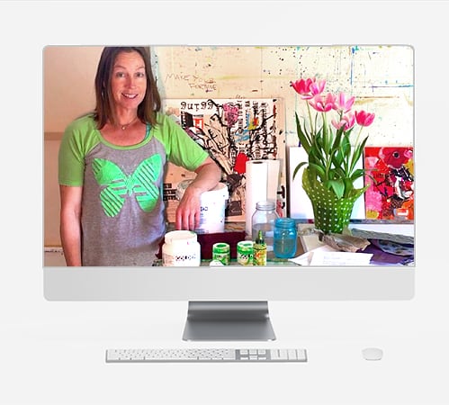Mixed Media Flower Pot Painting Class with Kellie Day
