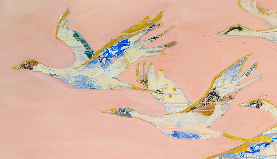 Sandhill cranes painting by Kellie Day