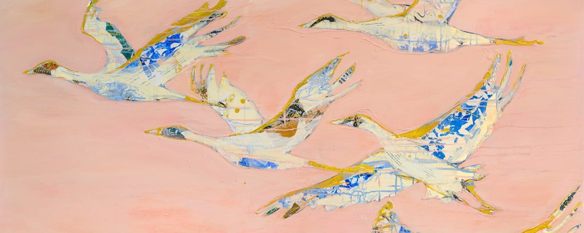 Sandhill cranes painting by Kellie Day