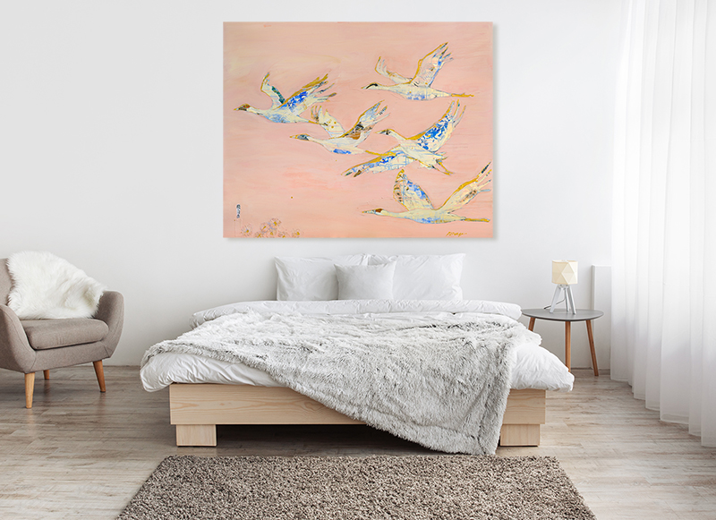 sandhill cranes painting by kellie day