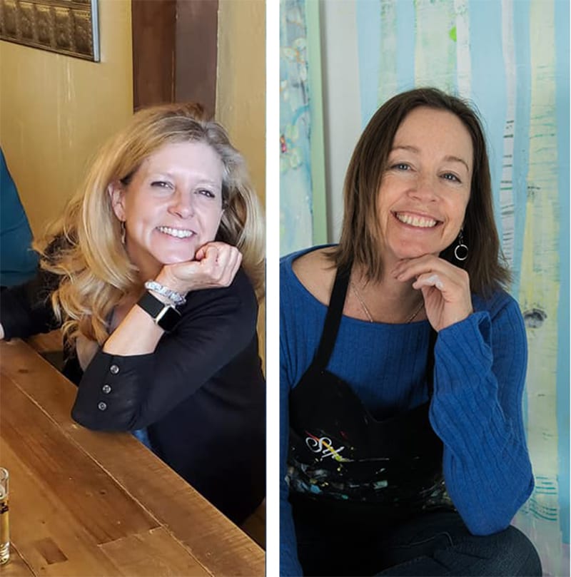 Kellie Day and Marian Armstrong art retreat