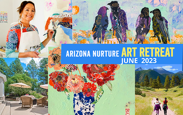 arizona mixed media painting retreat in flagstaff