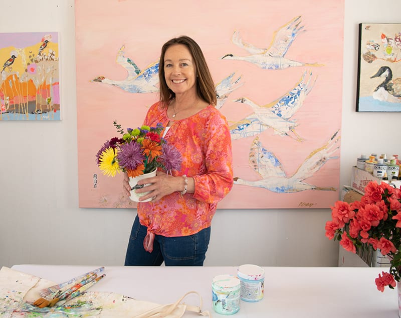 kellie-day-with-sandhill-cranes-painting