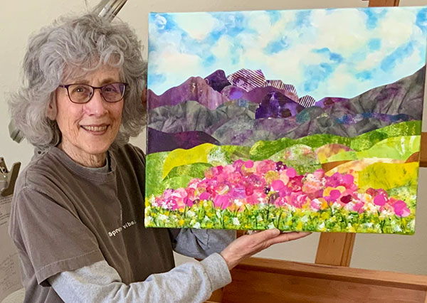 audrey with painting after kellie day art mentoring program