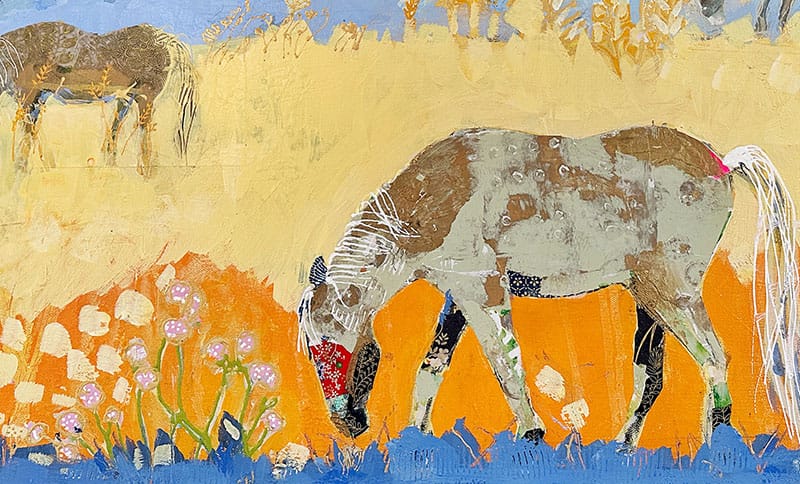 Desert paint horses by Kellie Day