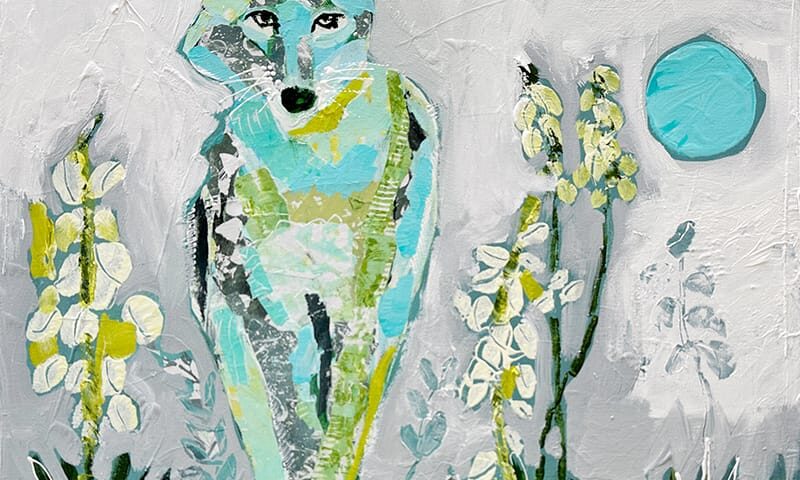 Desert Coyote painting by Kellie Day