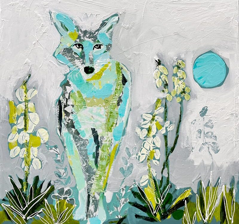 Desert Coyote painting by Kellie Day