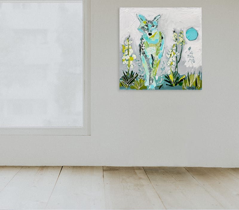 Desert Coyote painting by Kellie Day