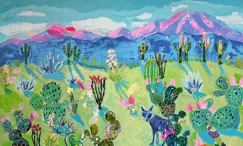 Tucson Sunset painting by Kellie Day