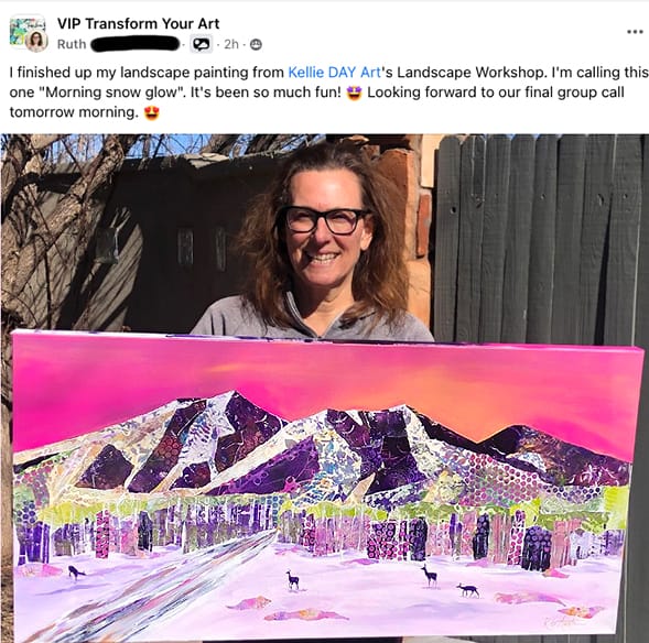 review of kellie day landscape painting class