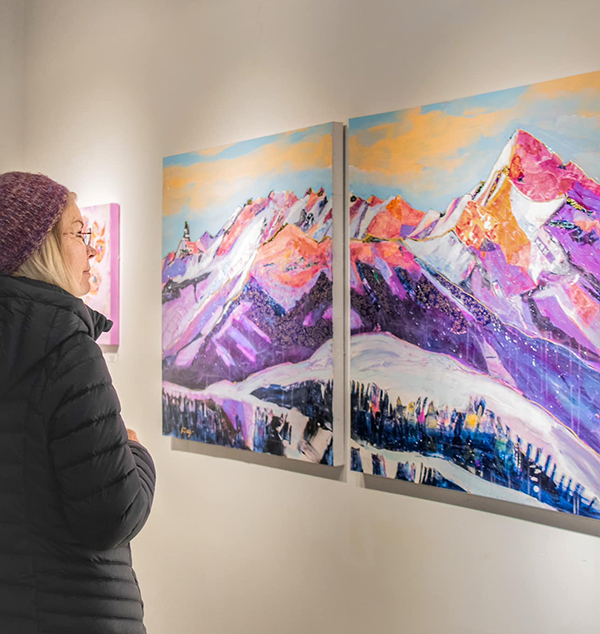 Wilson Peak, Telluride, Colorado, mixed media painting on canvas ©Kellie Day