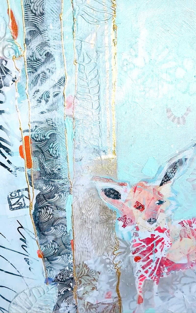 winter fox painting by kellie day