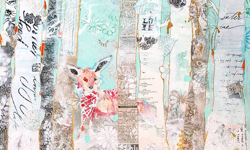 winter fox painting by kellie day