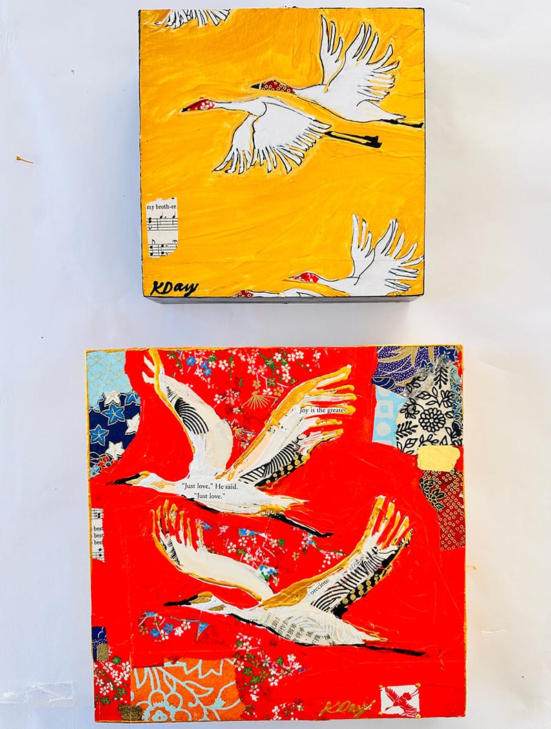 Sandhill Cranes Painting by kellie day