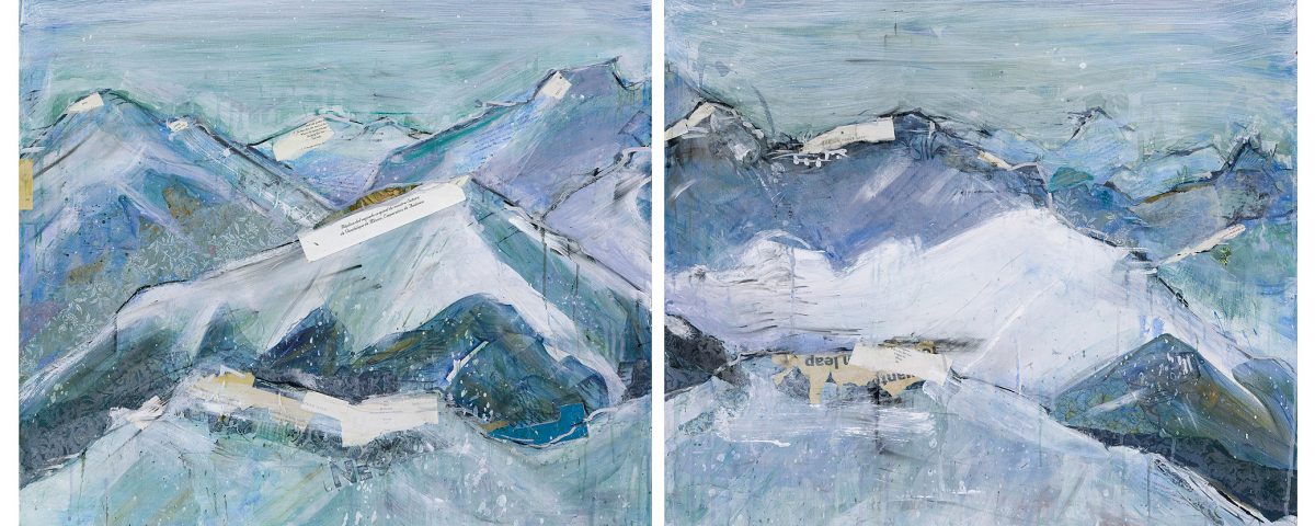 The Sun Never Says, mixed media mountains on canvas ©Kellie Day