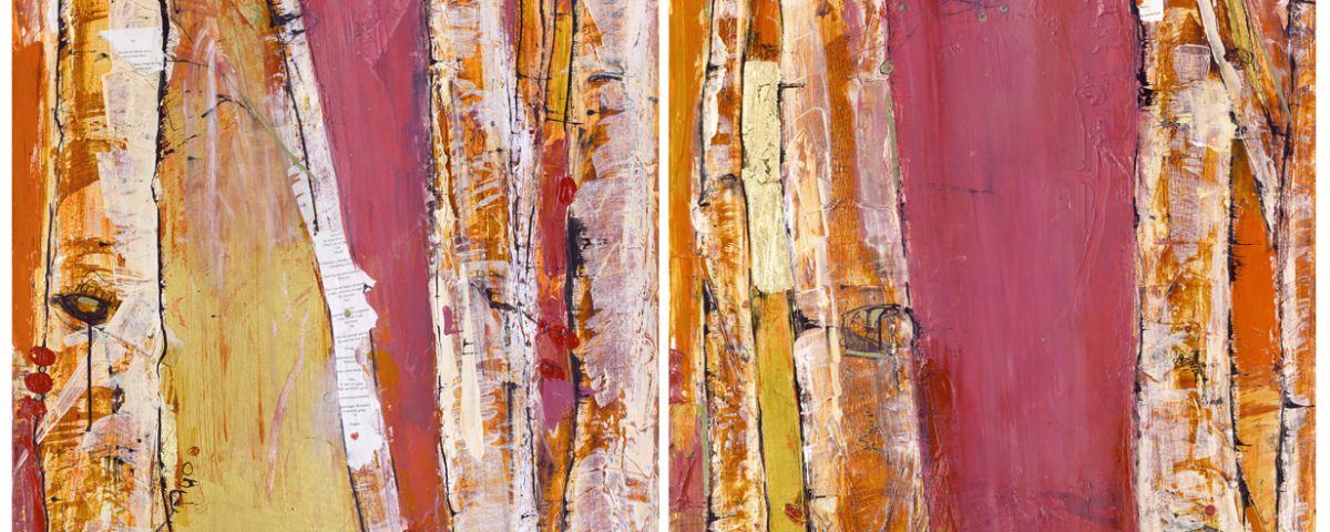 Where the Sun Sleeps, 61" x 30" diptych on canvas ©Kellie Day
